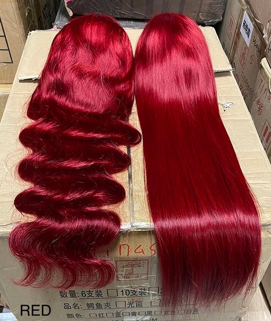 Colored 13x4 Transparent Lace Frontal Wigs