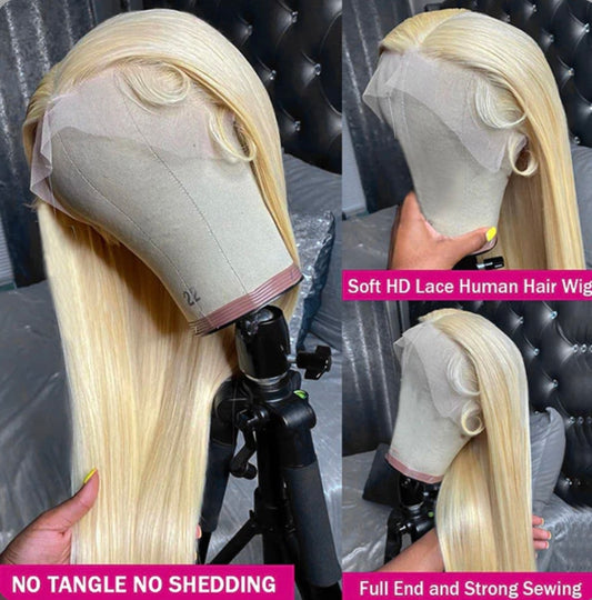 13x6 Platinum Blonde HD Lace Frontal Wig