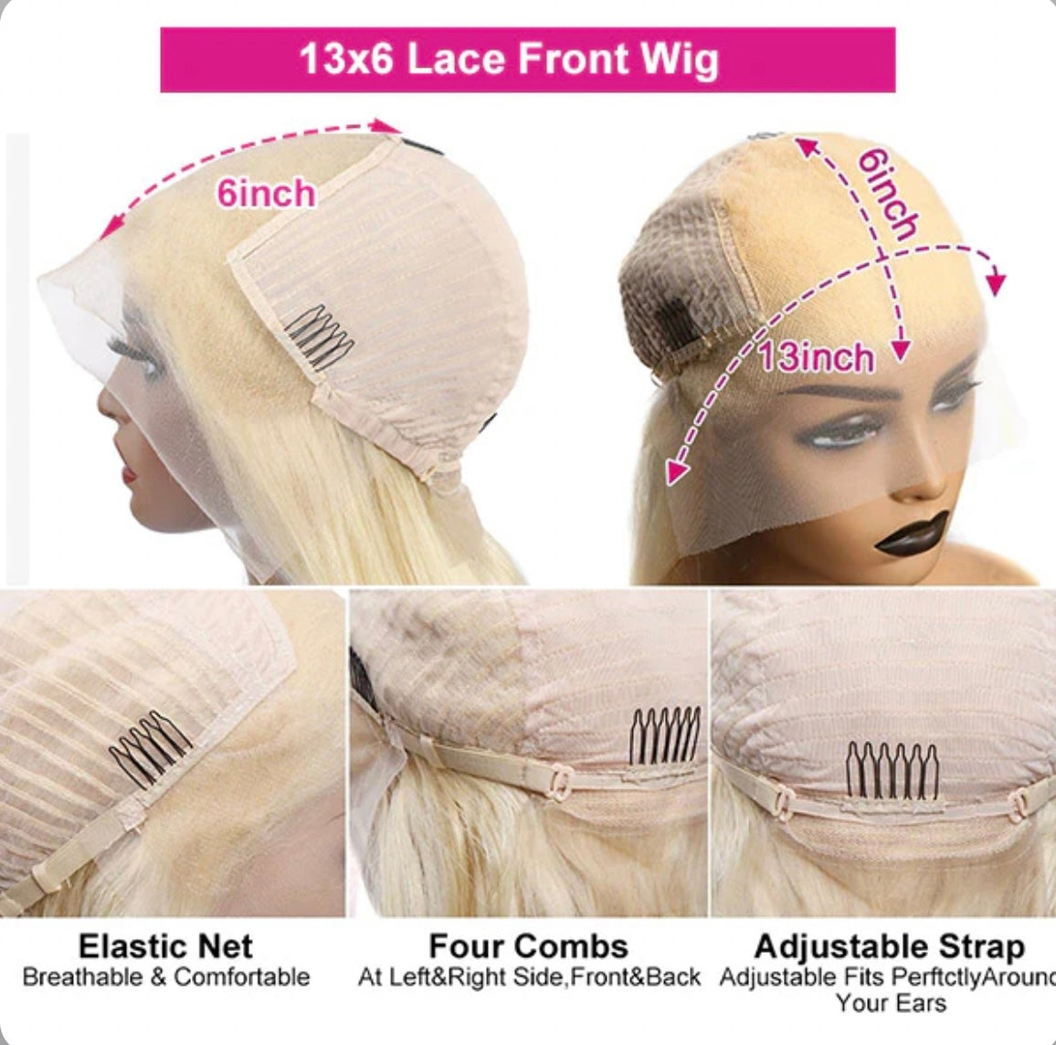 13x6 Platinum Blonde HD Lace Frontal Wig