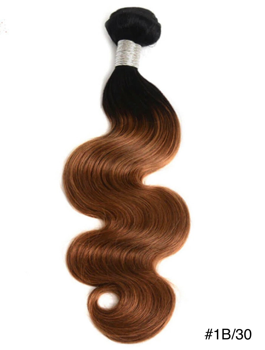 1 Bundle of #27, #30 OR #4 Human Hair Extensions 14”-30”