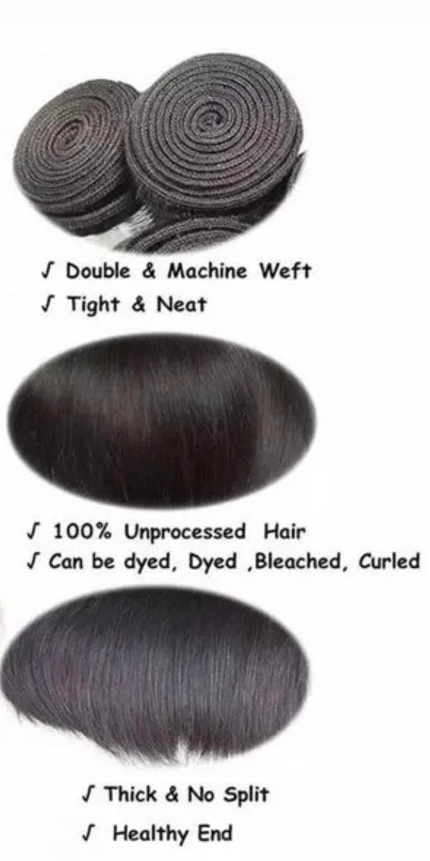 1 Bundle of Natural Human Hair Extensions 14"-30"