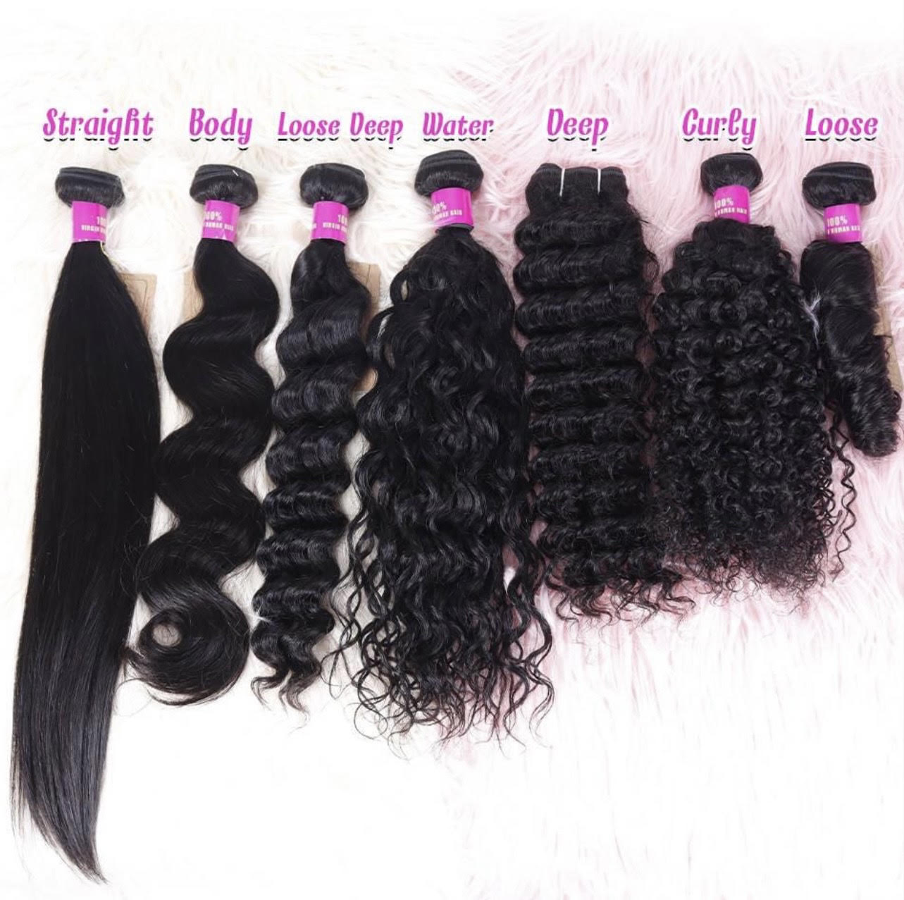 1 Bundle of Natural Human Hair Extensions 14"-30"